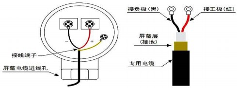 超聲波液體流量計探頭接線圖